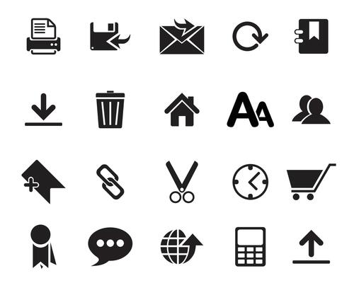 Web icons set , web and communication icons for web computer and mobile