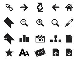 Web icons set symbol . flat editable isolated set of icons vector