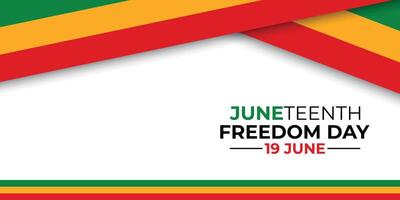 Juneteenth Square Banner with Pan African Flag Text on Orange Background. Juneteenth Freedom Day Typography Banner vector