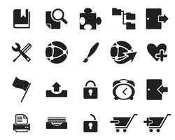 Web icon set , Contact us icons for web computer and mobile vector