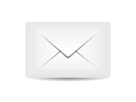 Closed envelope with shadow, unfold envelope for email marketing. Confirmation letter in flat design isolated white background vector