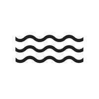 A black and white wave icon on a white background vector