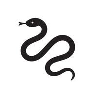 A black snake icon on a white background vector