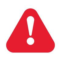 Red warning sign, Warning sign Icon, Warning sign on white illustration. Triangle warning sign. Hazard warning sign. Exclamation Point Sign in Red Triangle. Caution alarm attention mark. vector