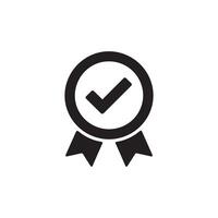 Check Mark Badge Icon Quality Approved Symbol vector