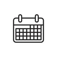 Simple Calendar Icon Isolated on White Background vector