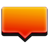 Modern Rounded Speech Bubble for UI Design png