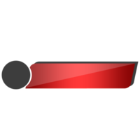 Shiny Red Lower Third Title frame label banner png