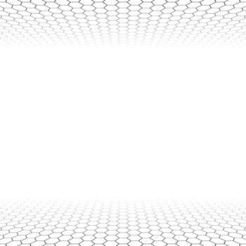 Abstract Futuristic Hexagonal White Background Pattern Design vector