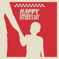 Father's day, design element for greeting card, poster, banner and flyer. vector