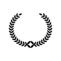 Laurel Wreath with Ribbon Award Emblem Design vector