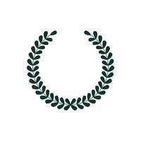 Laurel wreaths and branches with leaves. design vector