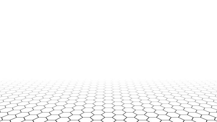 Futuristic Hexagonal White Background Digital Pattern Design