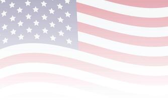 American Flag Background. Independence Day in Soft Gradient. vector