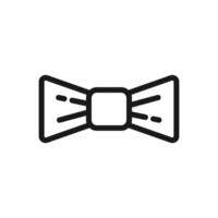 Bow tie outline icon. Black bow tie symbol isolated on white background. illustration. vector