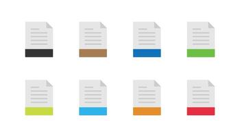 Document icon set isolated on white background. vector