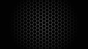 Hexagon Spotlight on Dark Background Tech Design . vector