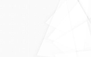 White abstract geometric background modern minimal design light grey shape vector