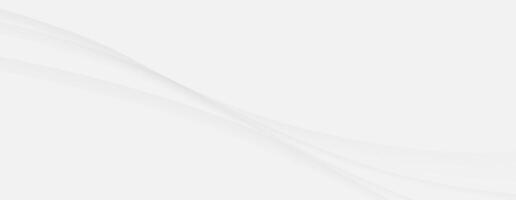 White gray wavy curves modern minimalist abstract background vector