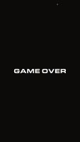 Looping GAME OVER text animation with glitch effect isolated on black background. Glitch GAME OVER game screen. Cyberpunk GAME OVER text with RGB distortion effect.4k vertical video
