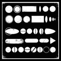 Collection of Distressed Grunge Shapes and Geometric Elements Design vector