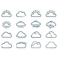 A Set of Different Weather Icon Illustrations Elements vector