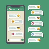 Bubble chat for User Interface in flat style vector