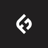 Initial F and G letters based on negative space H letter logo template. vector