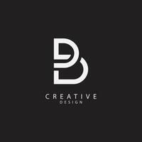Creative Logo Design Using B and D letters , BD Letter Initial Monogram Template. vector