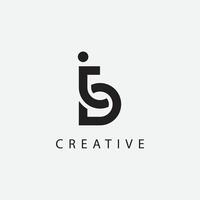 Initial DJ JD Letters Logo Design Template in black color. vector