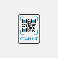 QR Code Scan Label, Scan QR Code icon, Template of frames with text scan me and QR code for smartphone, mobile app, payment and discounts vector