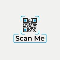 QR Code Scan Label, Scan QR Code icon, Template of frames with text scan me and QR code for smartphone, mobile app, payment and discounts. illustration vector