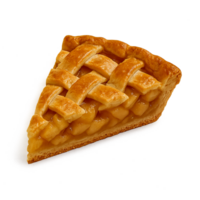slices of apple pie with lattice crust isolated on transparent background png