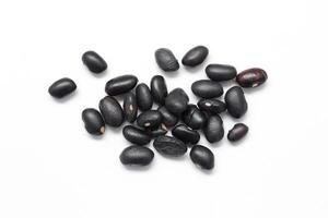 Black beans on white background, bean on white photo
