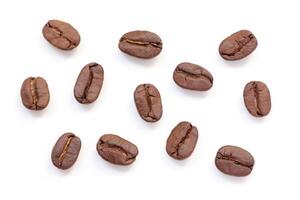 Isolated of coffee bean, Brown roasted coffee beans seeds isolated, coffee bean isolate, white background, bean isolated on white, isolate concept photo