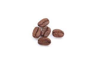Brown coffee beans, isolate of a coffee bean photo