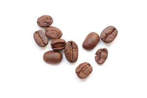 Coffe beans on white background photo