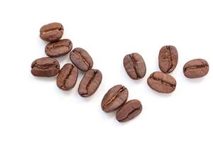 Coffee beans on white backgrounds photo