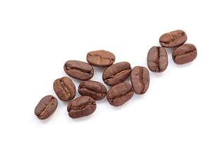 Isolated of coffee bean, Brown roasted coffee beans seeds isolated, coffee bean isolate, brown coffee on white background, beans isolated on white photo