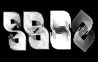 Abstract Composition of Looping Geometric Forms vector