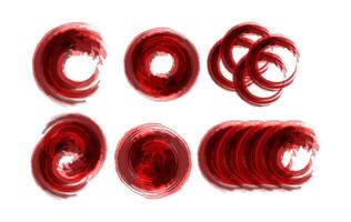 Dynamic Red Brushstroke Circles for Presentations and Design vector