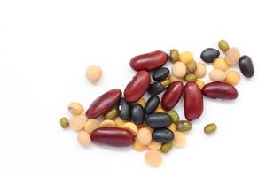 beans and other legumes on a white background photo