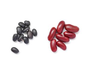 Black beans and red kidney beans photo