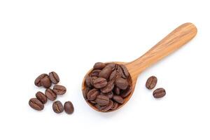 Isolated of coffee bean, Brown roasted coffee beans seeds isolated, coffee bean isolate, white background, bean isolated on white, coffee beans ingredients photo