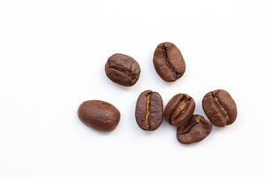 Isolated of coffee bean, Brown roasted coffee beans seeds isolated, coffee bean isolate, white background, bean isolated on white, coffee photo