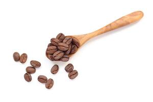Closeup of coffee, Isolated of coffee bean, Brown roasted coffee beans seeds isolated, coffee bean isolate, white background, bean isolated on white photo