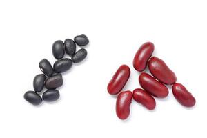 Black beans with red beans photo