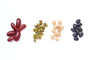 Bean seeds isolated on white background photo