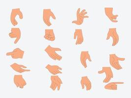 hands different expressions vector