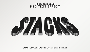 3D Isometric Stacked Editable Text Effect with Shadow Depth psd